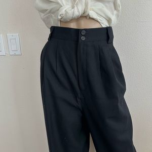 SOLD (DP) VINTAGE Wool high waist pleated front dress pants